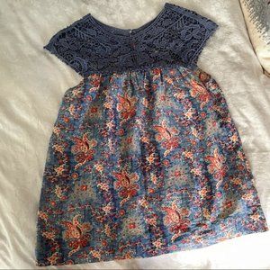 Zara embroidered and floral top